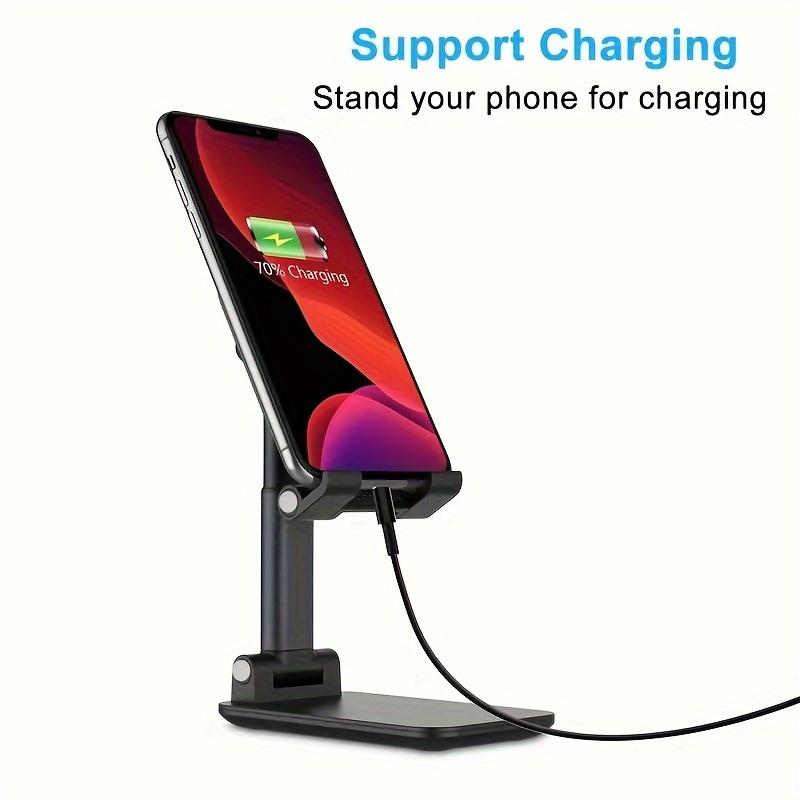 Adjustable Desktop Phone Stand - Foldable, Non-Waterproof ABS Material, Universal 10.16-20.32cm Devices, Perfect for Office