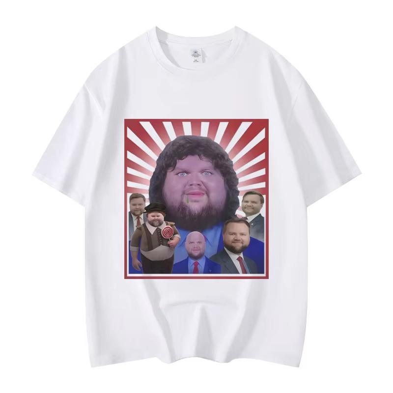 JD Vance Funny Meme Graphic T Shirts Men Women Clothing Fashion Y2k Oversized T-shirt Summer Casual Loose Short Sleeve T-shirts