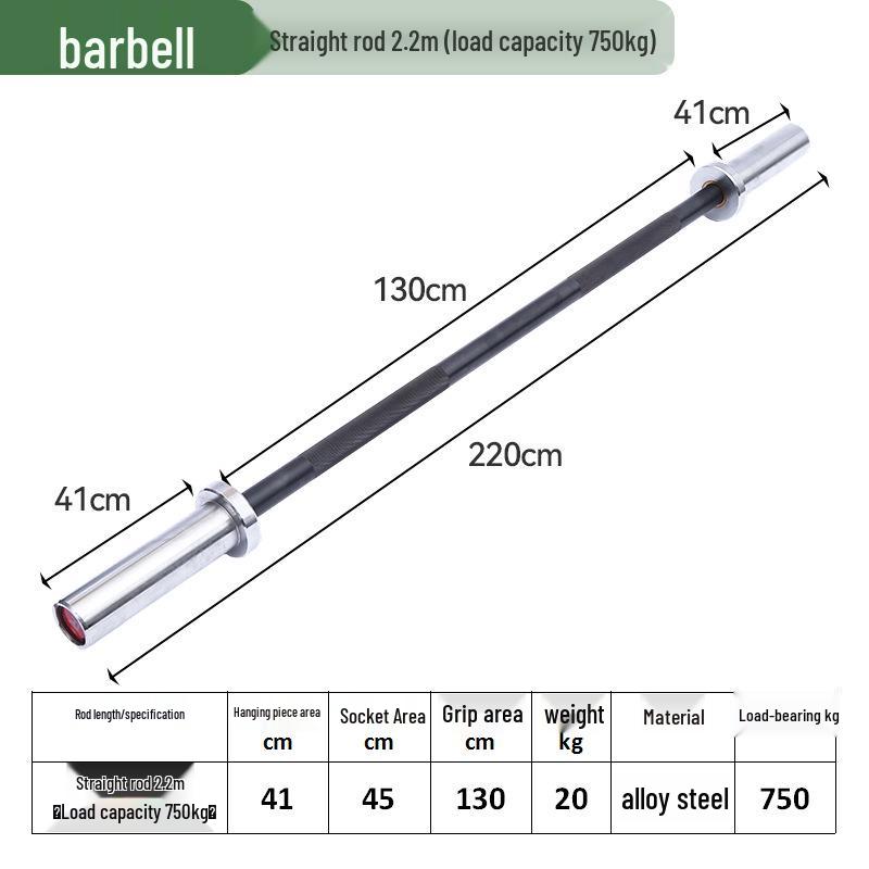 Commercial Weightlifting Barbell for Squats and Bench Press