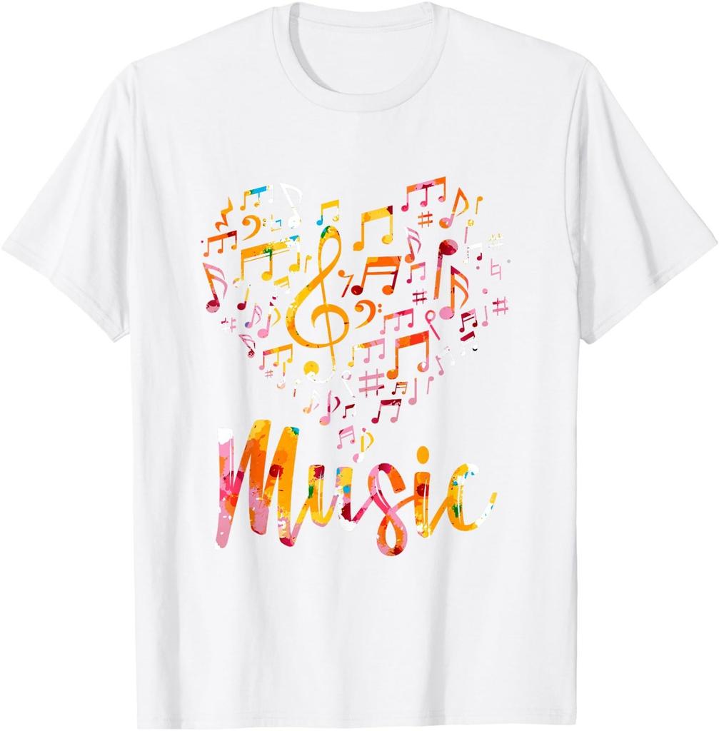 Musician Gift Musical Instrument Music Notes Treble Clef T-Shirt Small
