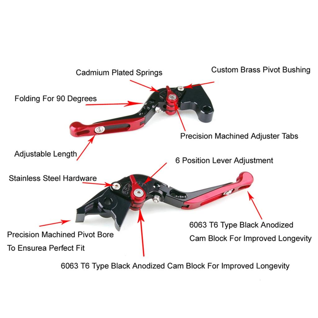 Bruce & Shark Adjustable Clutch Lever Brake Lever for CB50OF CBR500R CBR250R CBR30ORR CB300F Gold
