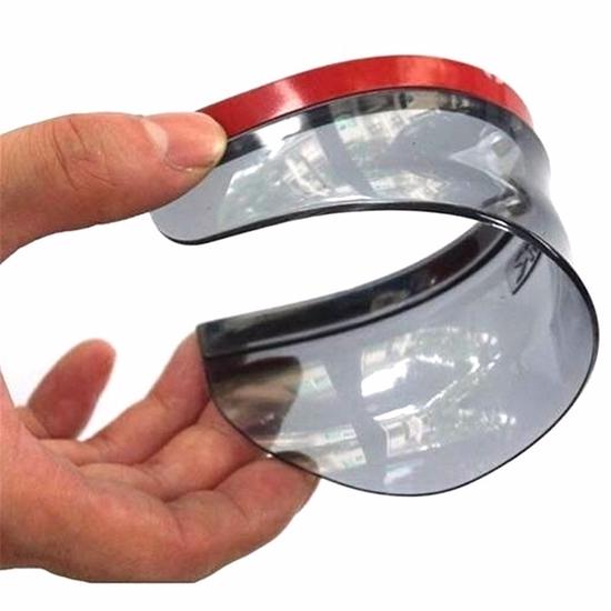 2 Pcs Black Car Rearview Mirror Rain Water Rainproof Eyebrow Cover Side Shield