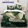 Spreading Wings Owl  Pattern Bedding Quilt Set Quilt Cover Pillowcase Home Decoration  Gift (1 * Duvet Cover + 2 * Pillowcase, Without Core)