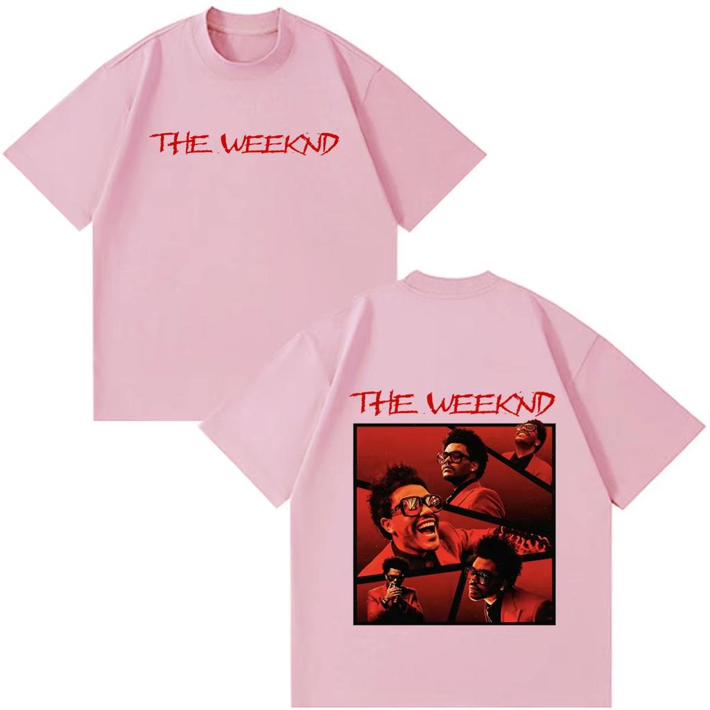 2026 Summer Unisex Fashion Loose Casual Retro Short Sleeve T-shirt Printed with The Weeknd's 2026 World Tour Patterns