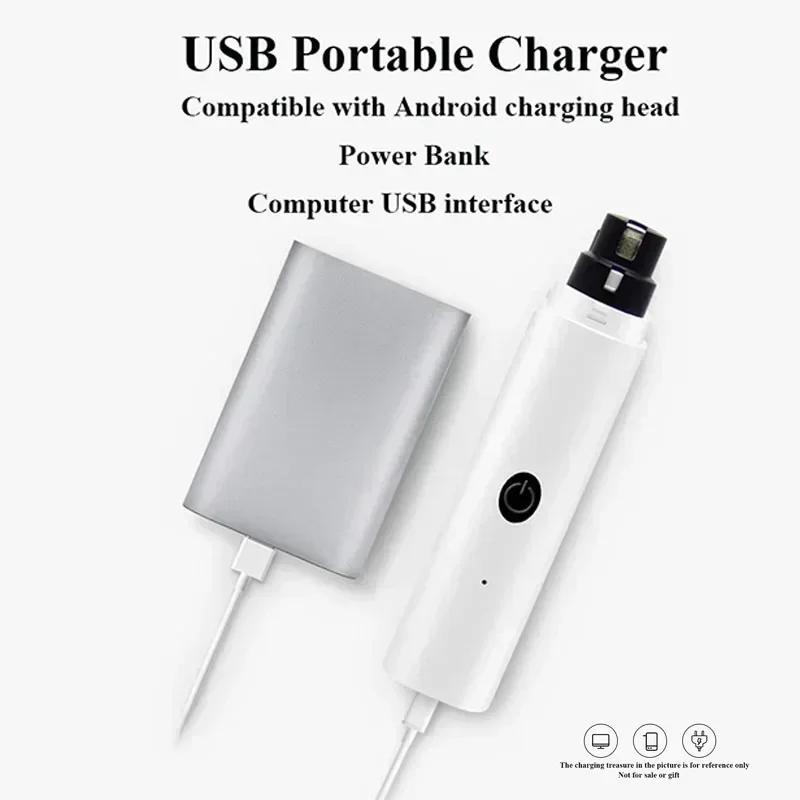 Electric Dog Nail Clippers for Dog Nail Grinders Rechargeable USB Charging LED Light Pet Cat Paws Nail Grooming Supplies