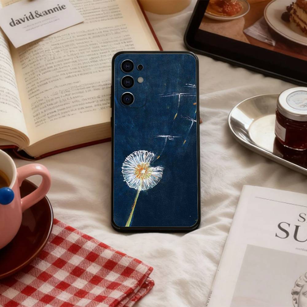 COOL D-Dandelion A-Art Phone Case For Samsung S 25,24,23,22,30,21,10,9,Ultra,Plus,Lite,FE,4,5 G Soft Black Case