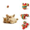 Lustiges Haustier-Hundewelpen-Katzen-Regenbogen-gestreiftes kauendes interaktives Ball-Beißspielzeug
