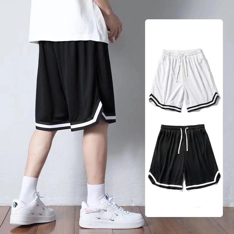 

Men s Trendy Quick-Dry Ice Silk Basketball Shorts - Loose Fit Beach & Fitness Style L