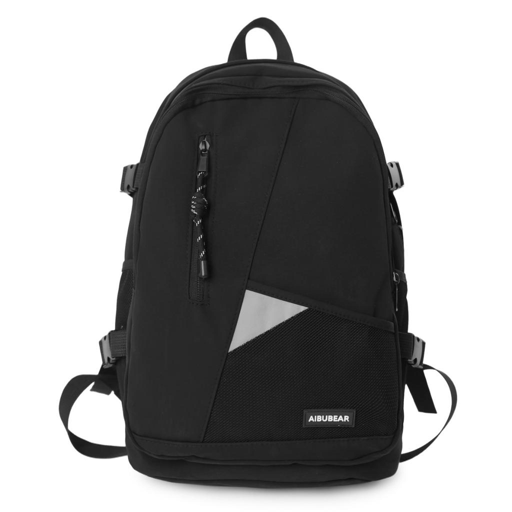School bag new high-end backpack, large capacity for junior high and college students, simple and versatile casual travel backpack