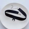 1 A Simple Dark Gothic Wind Velvet Belt Acrylic Crescent Moon Pendant Choker Necklace Neck Chain Collar Necklace Women Deserve T