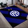 Inter Milan Printed Carpet, Home Sofa Decoration for Living Room & Bedroom, Non‑Slip Play Flannel Floor Mat for Game Room