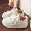 Spring New Heightening Little White Shoes Female Versatile Student Campus Muffin Shoes High Value Retro Casual Board Shoes