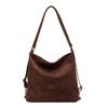 Fashion retro large-capacity bag women's autumn and winter new double shoulder shoulder bag casual commuter multi-functional bag