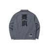 Basketball Series Text Embroidery Woven Loose Jacket Men Jackets Gray 152131612R-1