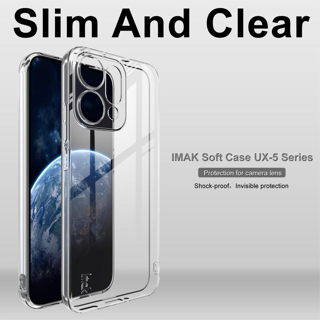 IMAK UX-5 Series For Oppo Reno14 5G (Global) Case Shockproof TPU Clear Slim Back Shell