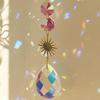 Lotus Shaped Crystal Sun Catcher Hanging Glass Rainbow Prism for Outdoor Garden Window Home Decor Housewarming Gift