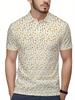 Men's Short Sleeve Polo Shirt with Flat Digital Print Pattern - No Texture