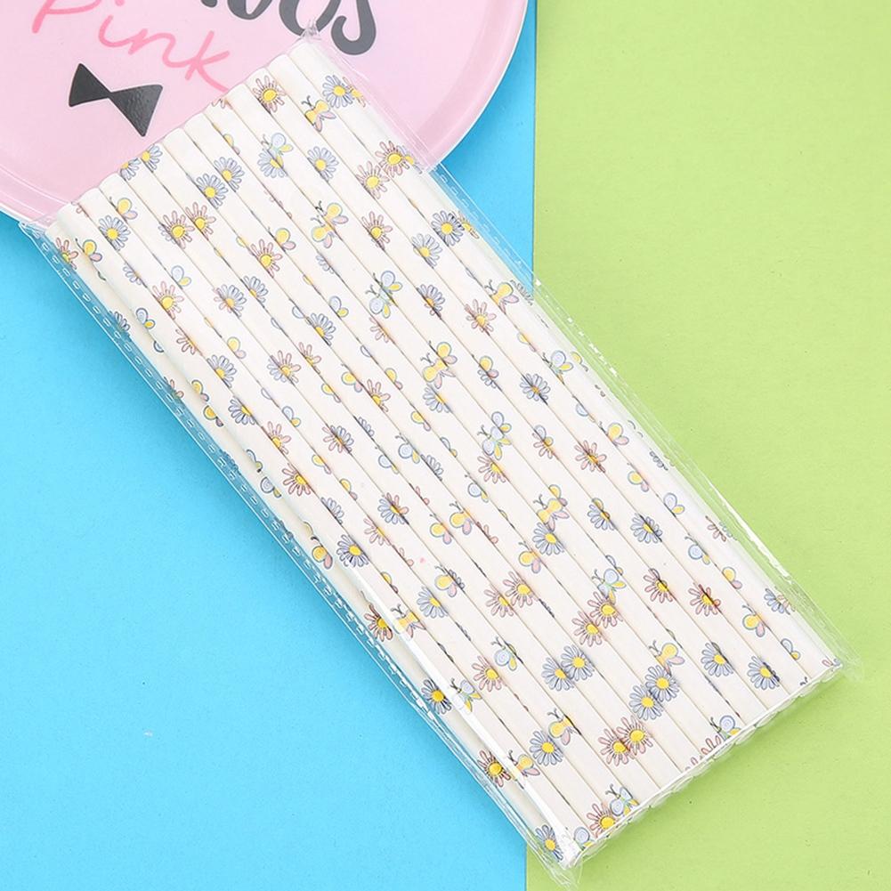 25Pcs/Set Drink Paper Straws Wedding Birthday Party Drinking Straw