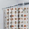 Roztomilý kočičí sprchový závěs Vodotěsný zvířecí vzor Koupelnová dekorace Japonský styl Domácí textil Koupelnová látka Závěsný