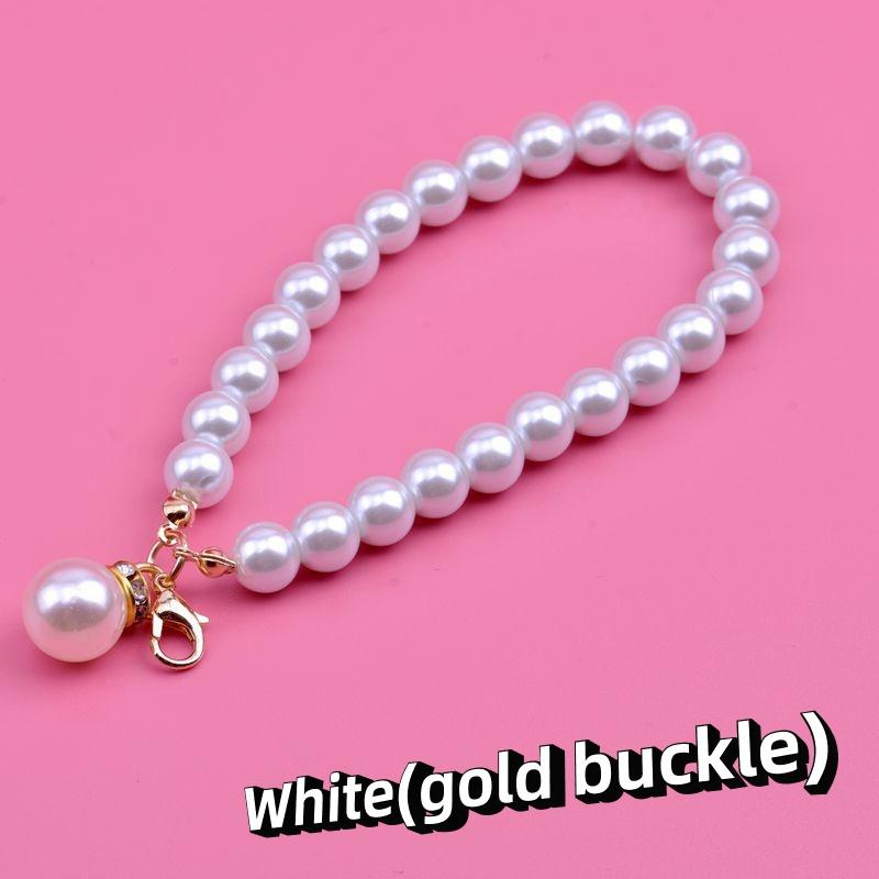 Короткая цепочка с имитацией жемчуга — фото 9