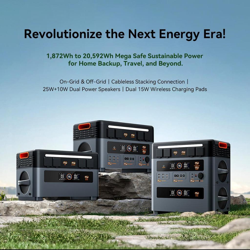 Oscal Přenosná elektrárna PowerMax 2400 1872wh Kapacita 2400W Výstup 1500W Ultra rychlé nabíjení