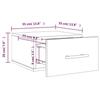 VidaXL Table de chevet murale gris béton 35x35x20 cm 829796