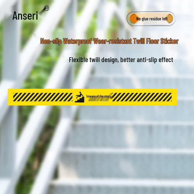 Ansellary Caution Step Warning Floor Sticker