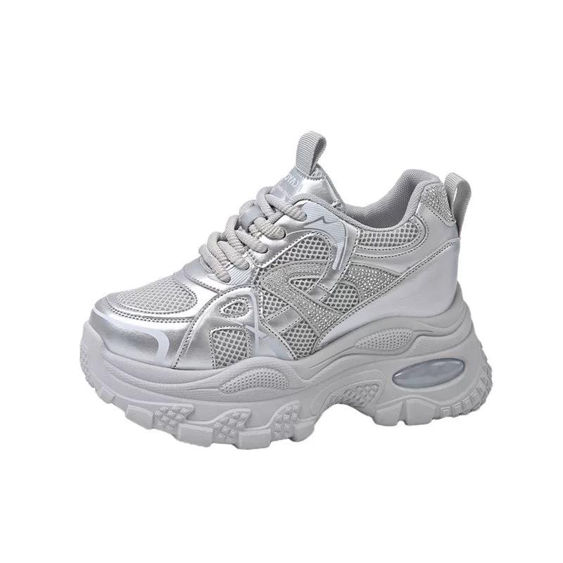 Inner height increase mesh dad shoes 22 autumn new thick-soled muffin breathable increase CM