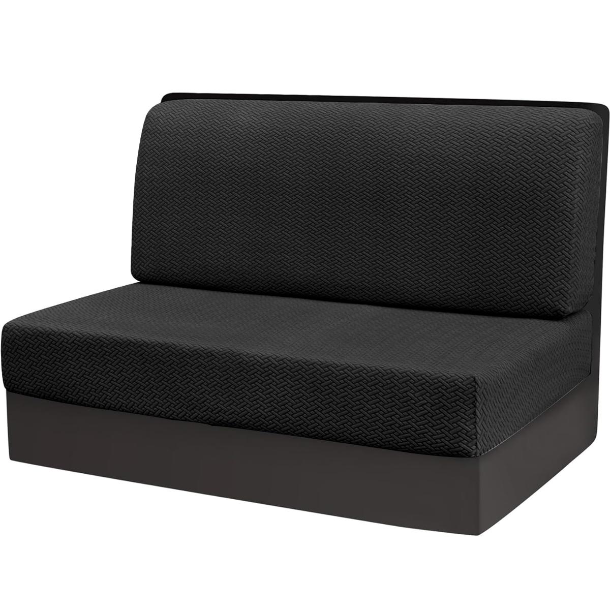 

Эластичный жаккардовый чехол для обеденной зоны на автодоме, защита животных, моющийся двухместный диванчик для автофургона, автомобильные скамейки, чехлы для ресторана чёрный