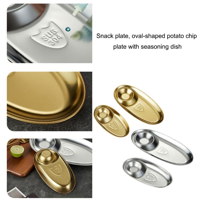 Practical Nonrust Steel Party Platters Produced With Sauce Well Kitchens Serving Tray For Outdoors Dining Event