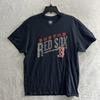 '47 MLB Baseball Boston Red Sox T Shirt Blue Graphic L Cotton Blend Short Sleeve