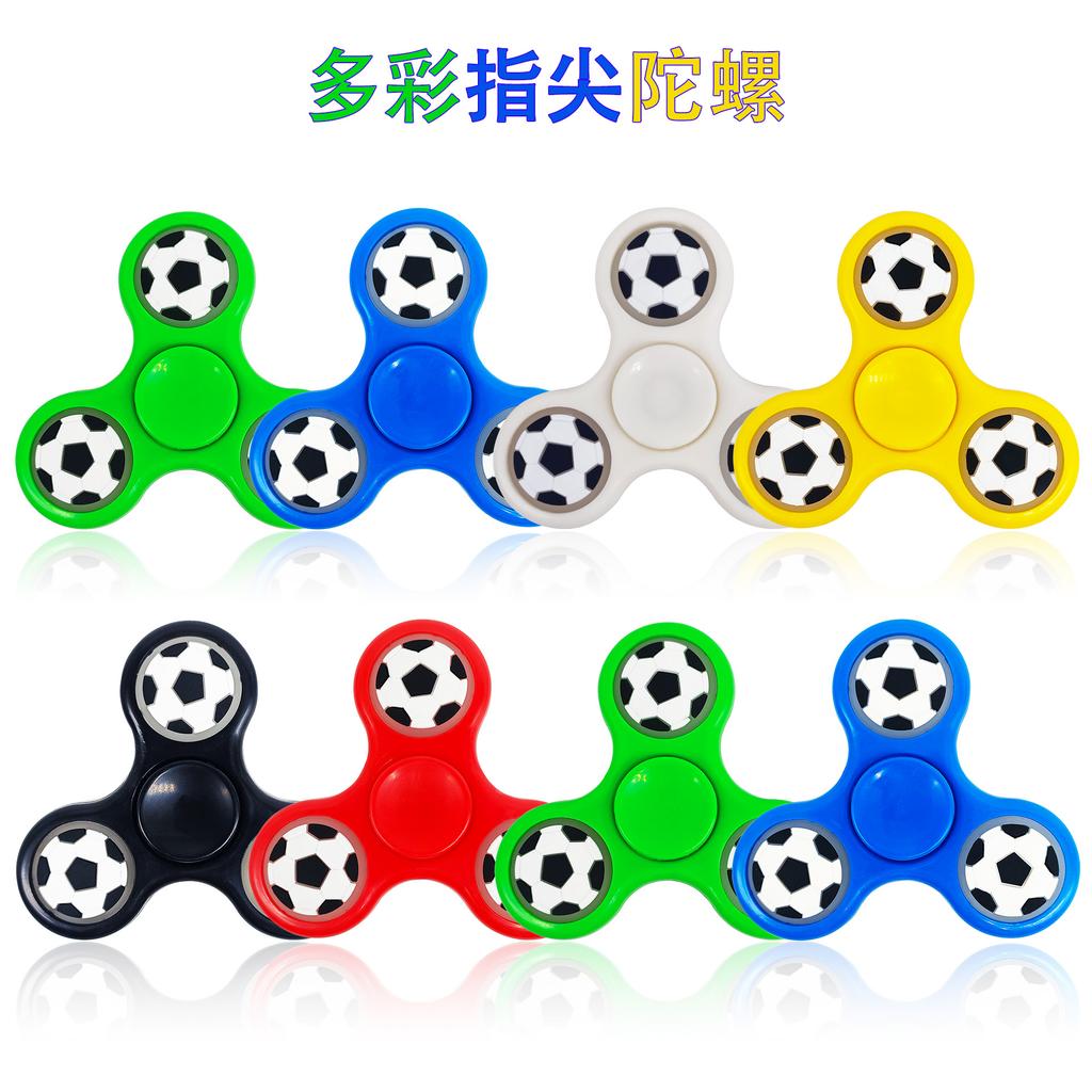 Soccer Football Theme Fingertip Rotating Tops Mini Stress Relief Fidget Spinners Kids Party Gifts Kindergarten Rewards Presents