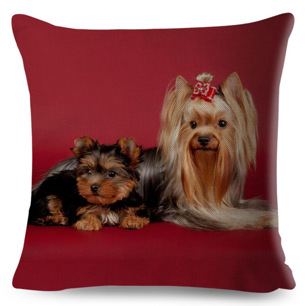 Cute MINI Dog Cushion Cover Decor Pet Animal Printed Pillowcase Polyester Pillow Case for Sofa Home Car Cm