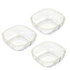 BAILOCK Light Luxury Gold-Rimmed Square Fruit Plate