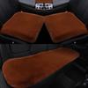 Winter Plush Car Seat Cushion Without Backrest Three-piece Set, Short Plush Warm Single Seat Anti-slip Plush Cushion for Rex Rabbits
