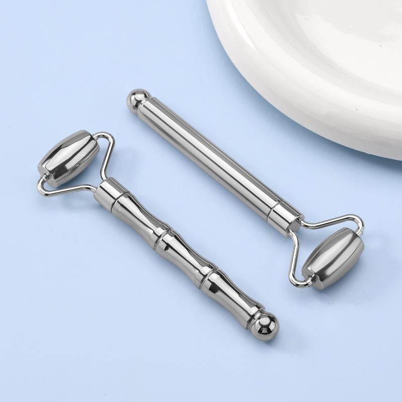 Facial Roller Gua Sha Beauty Face Neck Massage Tool Stainless Steel Skin Tightening Face Lifting Beauty Care Massage Roller