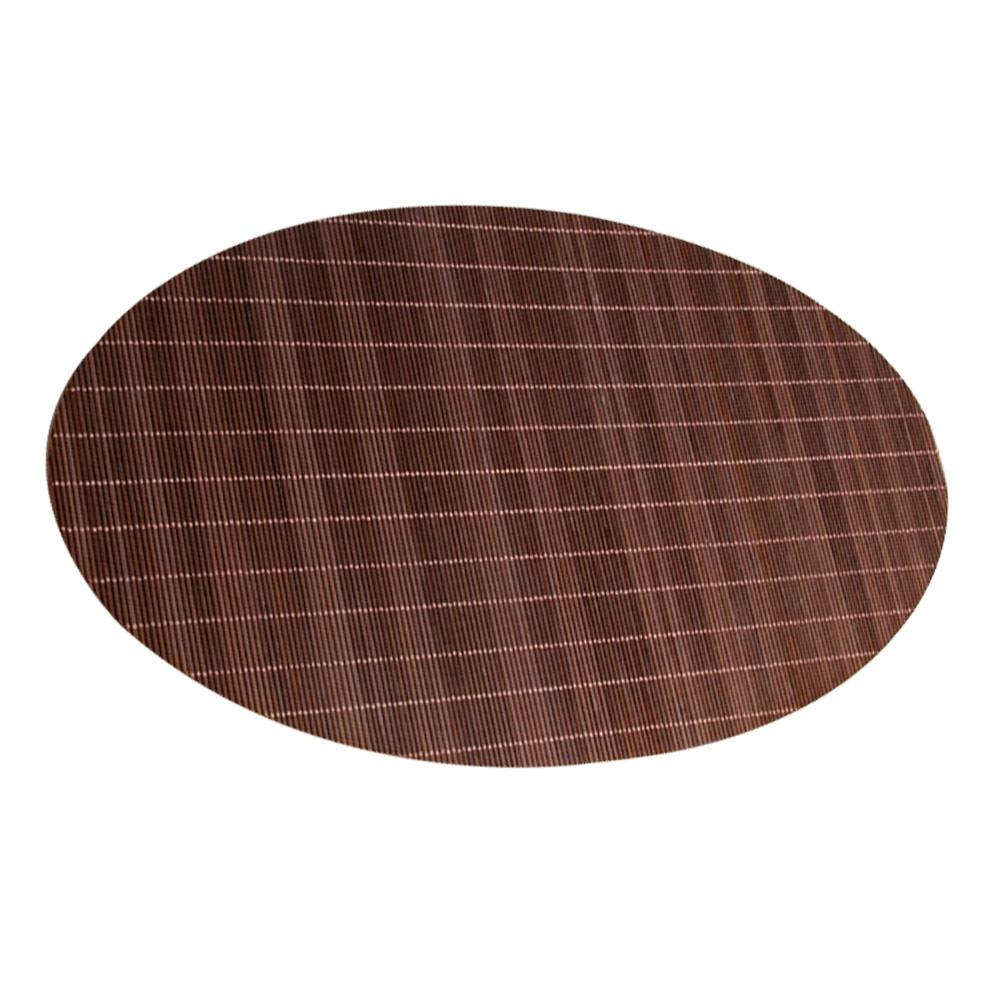 Oválná bambusová podložka na čaj Jemně tkaná bambusová podložka na čajový obřad Bambusová podložka Slavnostní použití