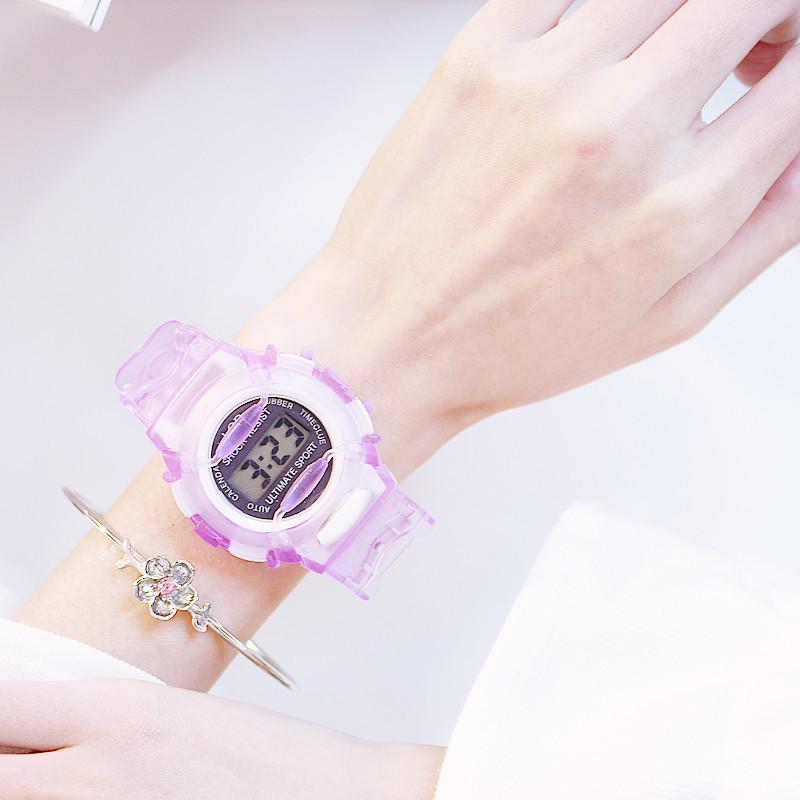 Ins – montre numérique pour enfants, montre étudiante, bracelet en Silicone coréen