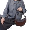 Motorcycle Style Crazy Leather Moon Leather Bag Retro Design Single Shoulder Diagonal Cross Motorcycle Saddle Bag Hobo Handbag