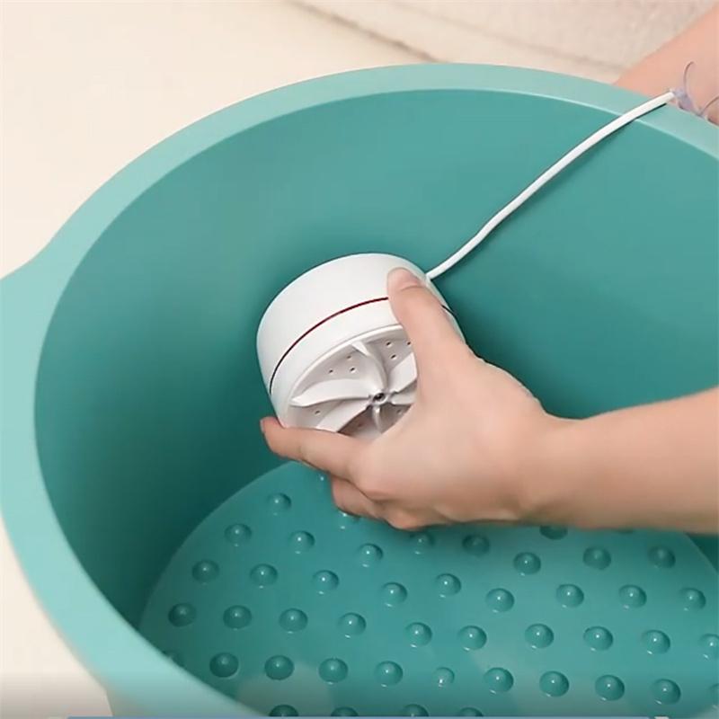 Φορητό Μίνι Πλυντήριο Ρούχων USB Plug-in Turbo Bubble Περιστροφικό Ελαφρύ Πλυντήριο Καθαρισμού Εσωρούχων & Καλτσών για τους Τεμπέληδες
