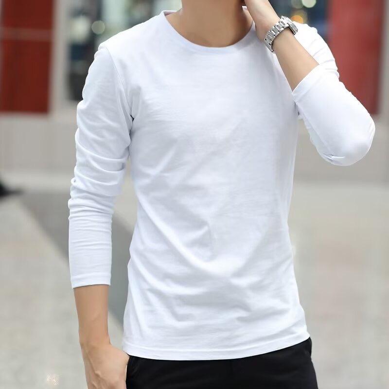 Men'S Long-Sleeved T-Shirt Spring And Autumn Tide Brand Trend Loose Hong Kong Style Sweater Men'S Bottoming Shirt Wear-Resistant Clothes