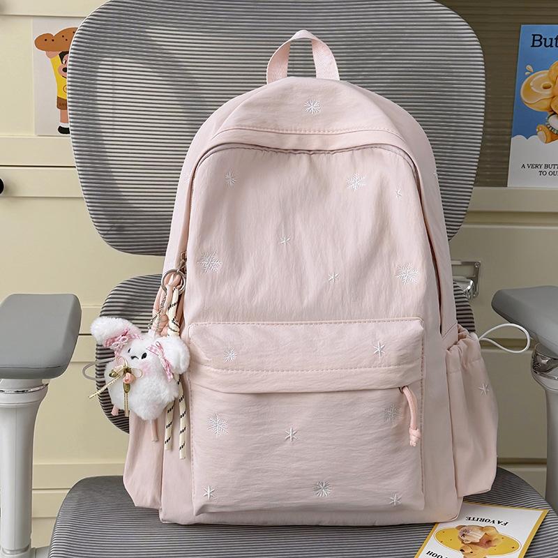 Schoolbag New Ins Wind Small Fresh White Bag Leisure Campus Primary School Students Light Simple Large Capacity Backpack