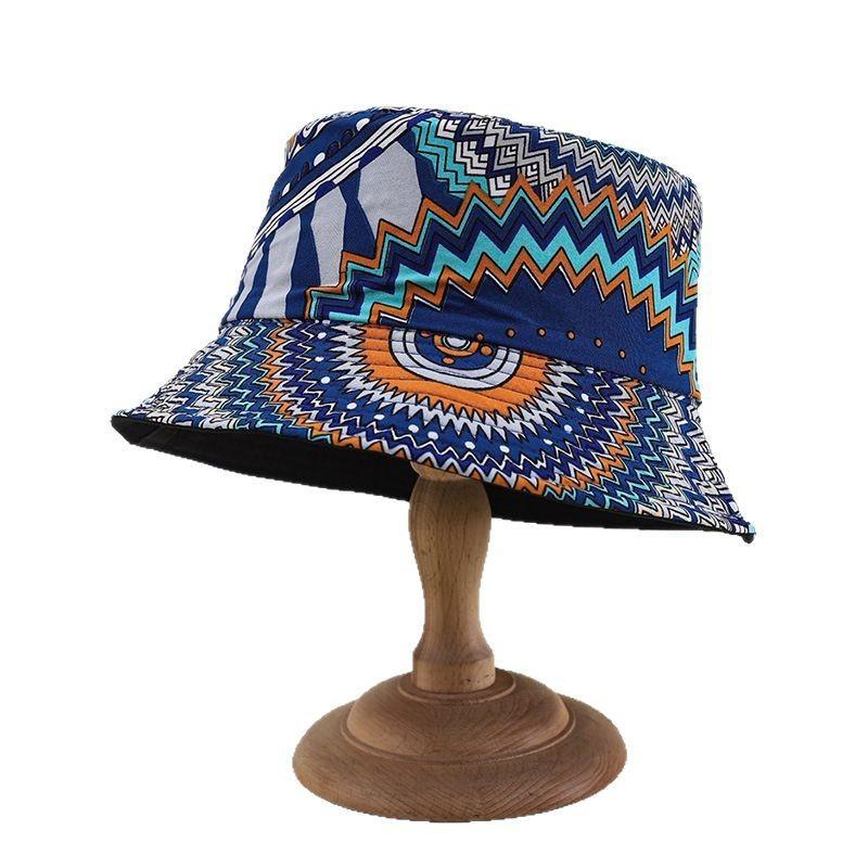 Böhmischer Baumwoll-Sonnenhut mit breiter Krempe für Sommerreisen und Sonnenschutz