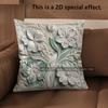 2D Floral Embellished Cushion Covers For Home Decor Pattern Cushion Cover Suitable For Sofa Bedroom Car Pillow Cover