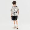 Boys Ink Wash Hanfu Cardigan & Pants Set