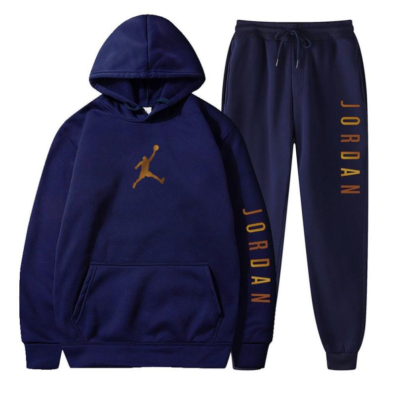 Mens Sportswear Set Hooded Fleece Sweatshirt Pants Casual Outfit Fall