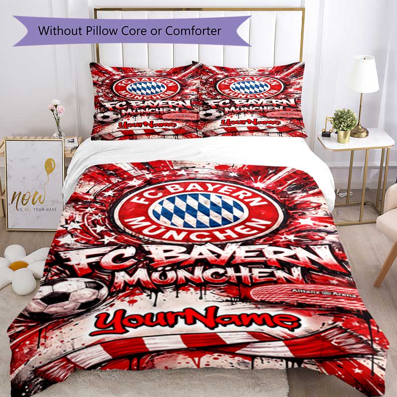 Fc Bayern München 41 Customize your name Bedding Set Breathable Duvet Cover with Pillowcases Home Decoration Birthday Gift