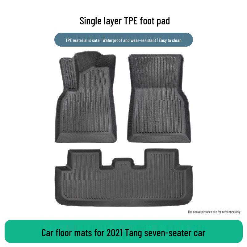 Durable TPE Floor Mats (3-Piece) for 2021 BYD Tang 7-Seater