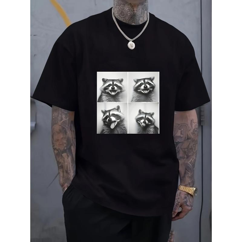 

European sizes Smiling Owl Garbage Bag Owl Unique Quirky Animal T-Shirt, Short Sleeve Tee, Humorous Cool Shirt Idea, Graphic T-Shirt, 4XL