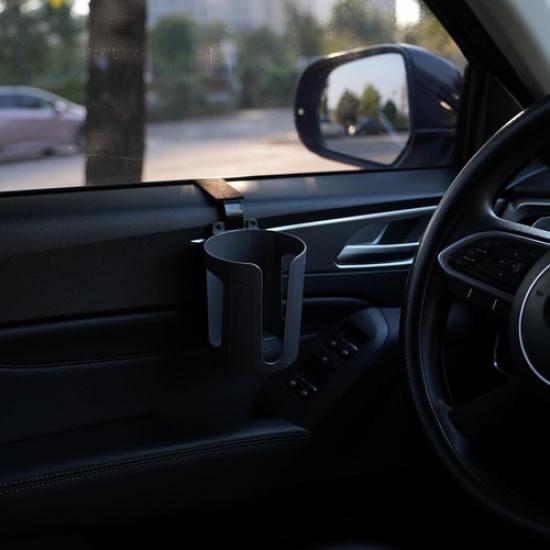 Large Car Door Cup Holder, Vehicle Armrest Cup Holder for Almost Any Grey